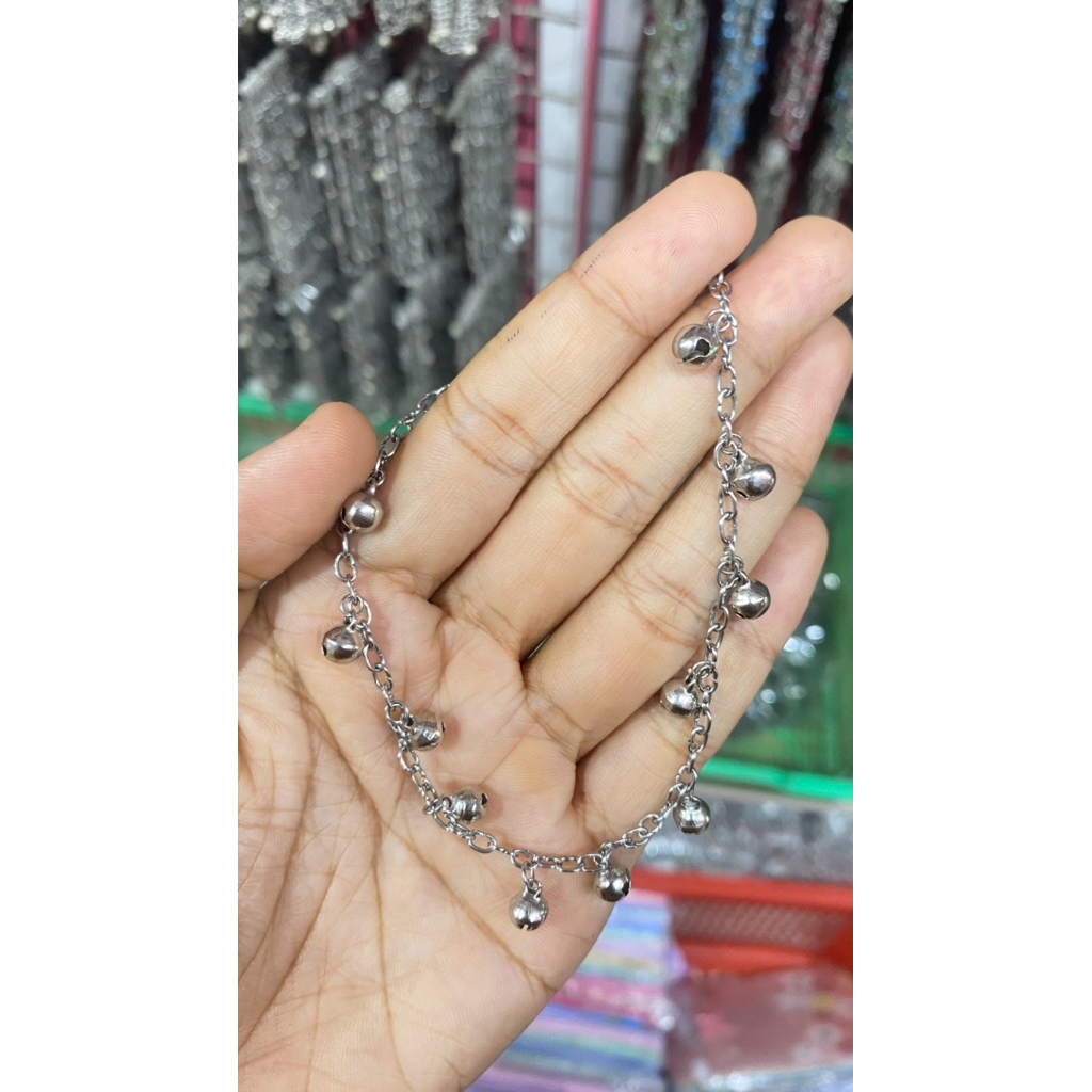 GELANG KAKI BESI PUTIH GELANG BAJA GELANG DEWASA TERBARU