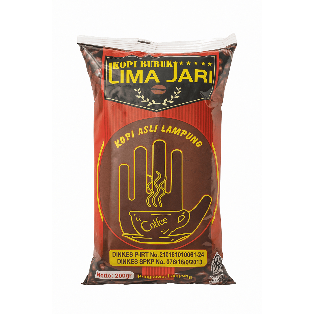 

Kopi Bubuk LIMA JARI Kopi Asli Lampung Kopi Bubuk Robusta Lampung