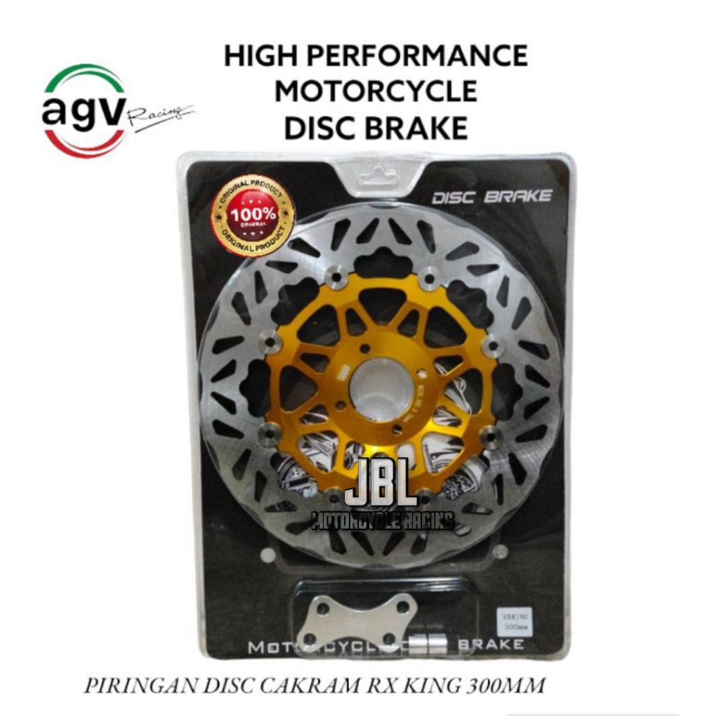AGV Piringan Cakram Depan Lebar RX KING 300MM Plus Breket - Disc Piringan Cakram Motor Depan RX-KING