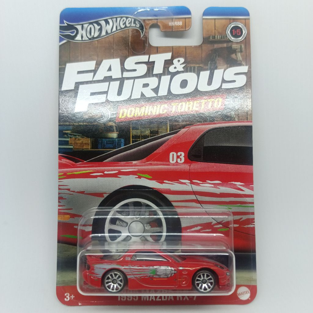 Hotwheels 95 Mazda RX 7 Merah Fast & Furious Dominic Toretto 2025