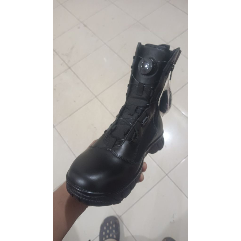 sepatu jatah polri tali putar original