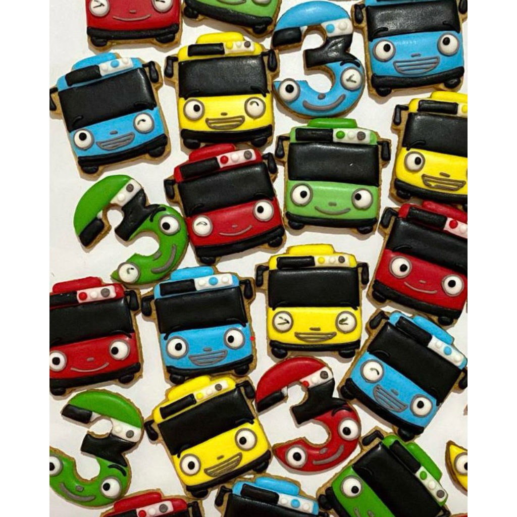 

Tayo Cookies Character - Sugar Cookies / Decorated Cookies / Kukis Hias
