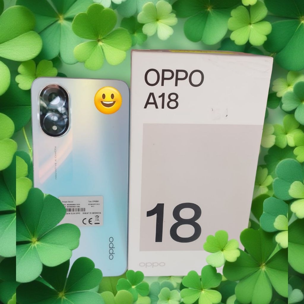 OPPO A18 RAM 4+4/128 FULSET MULUS TAMPA MINUS KONDISI SECOND