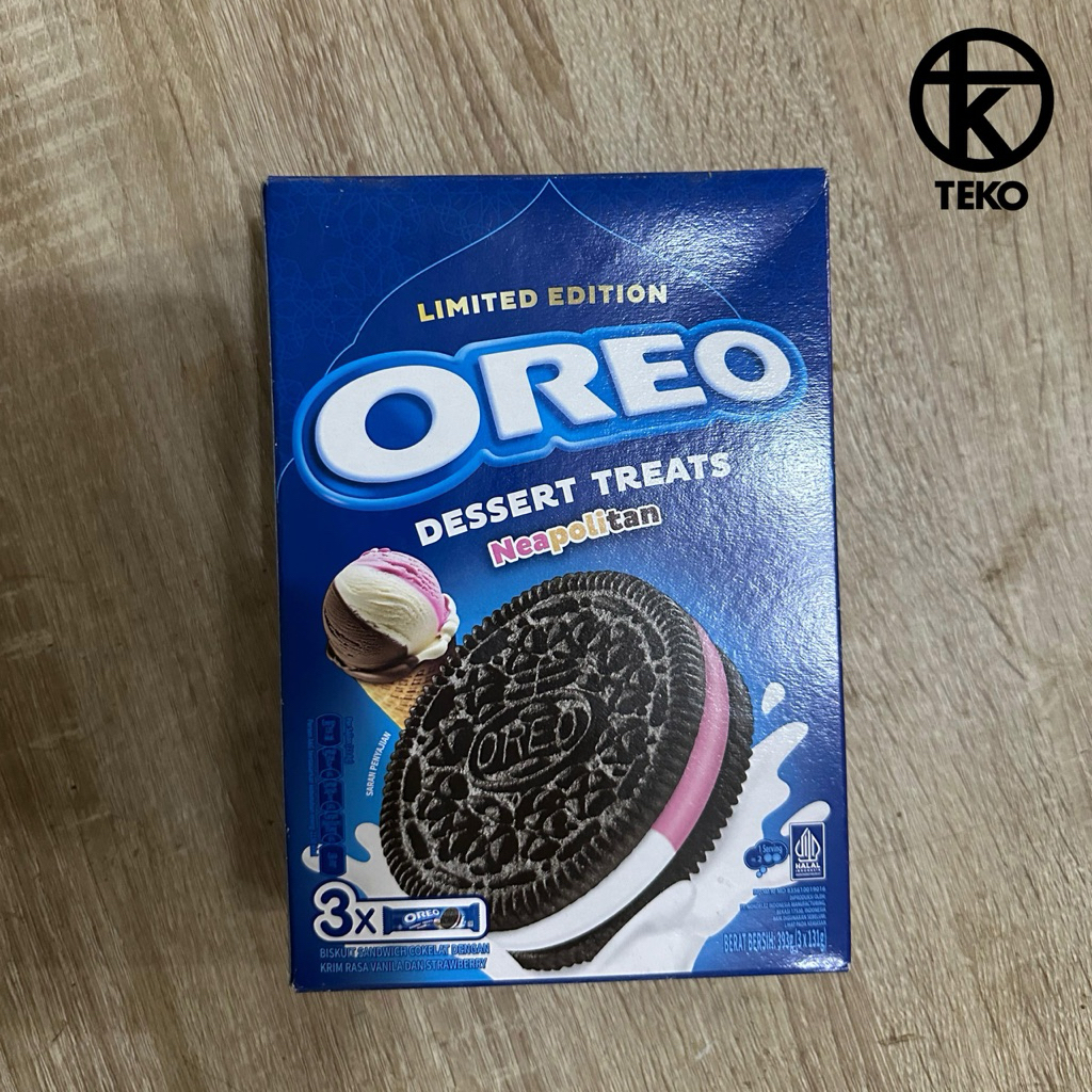 

OREO Dessert Treats Neapolitan [isi 3bungkus] 393gr >> (3x 131gr) , Limited Edition | Biskuit OREO 3 RasaI