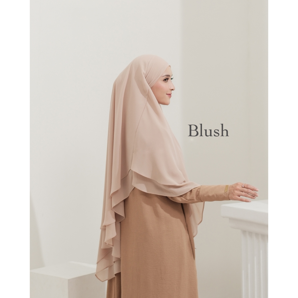 Hijab French Khimar Jilbab Niqab 2 Layer Berbahan Ceruty Babydoll Premium Syari Cantik Best Seller M