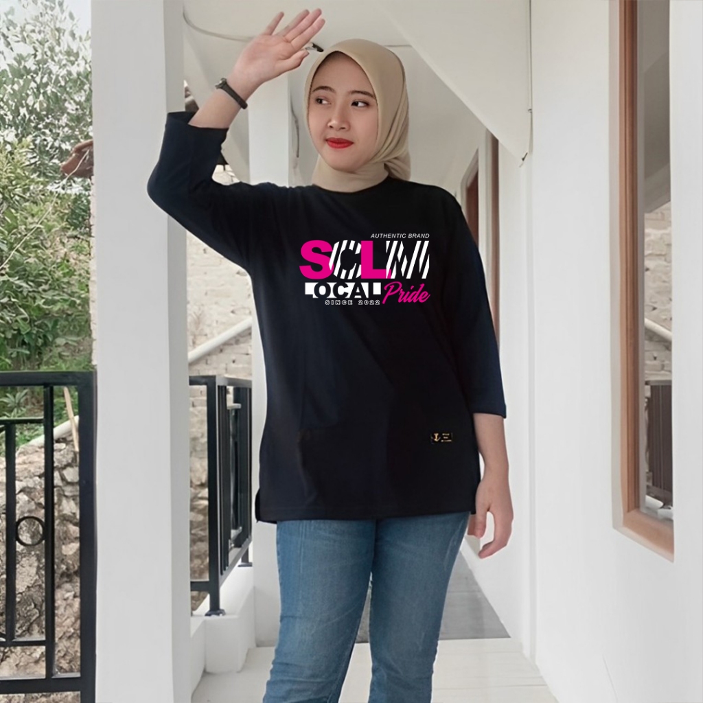 kaos cewek oversize kaos jumbo wanita motif kaos 7 8 wanita premium oversized tebal coton combed 24s