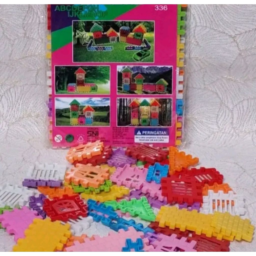 MAINAN ANAK RUMAH RUMAHAN PUZZEL PLASTIK.KANTONG