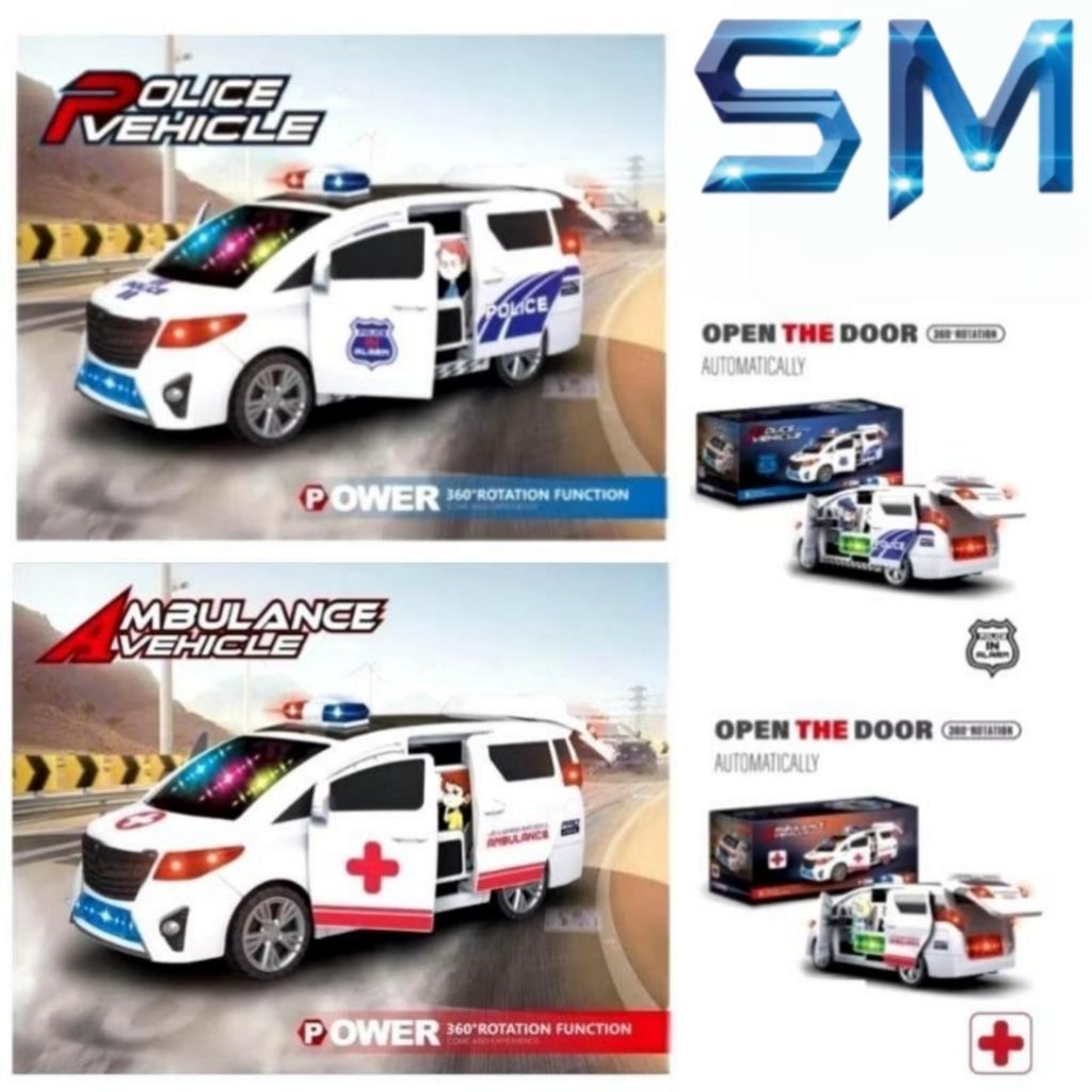 Mainan Mobil Ambulance Jumbo Bisa Buka Semua Pintu