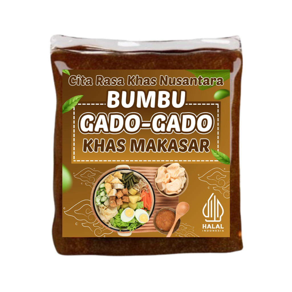 

Bumbu Gado-Gado Khas Makassar Asli – Bumbu Kacang Kental Siap Saji Tradisional