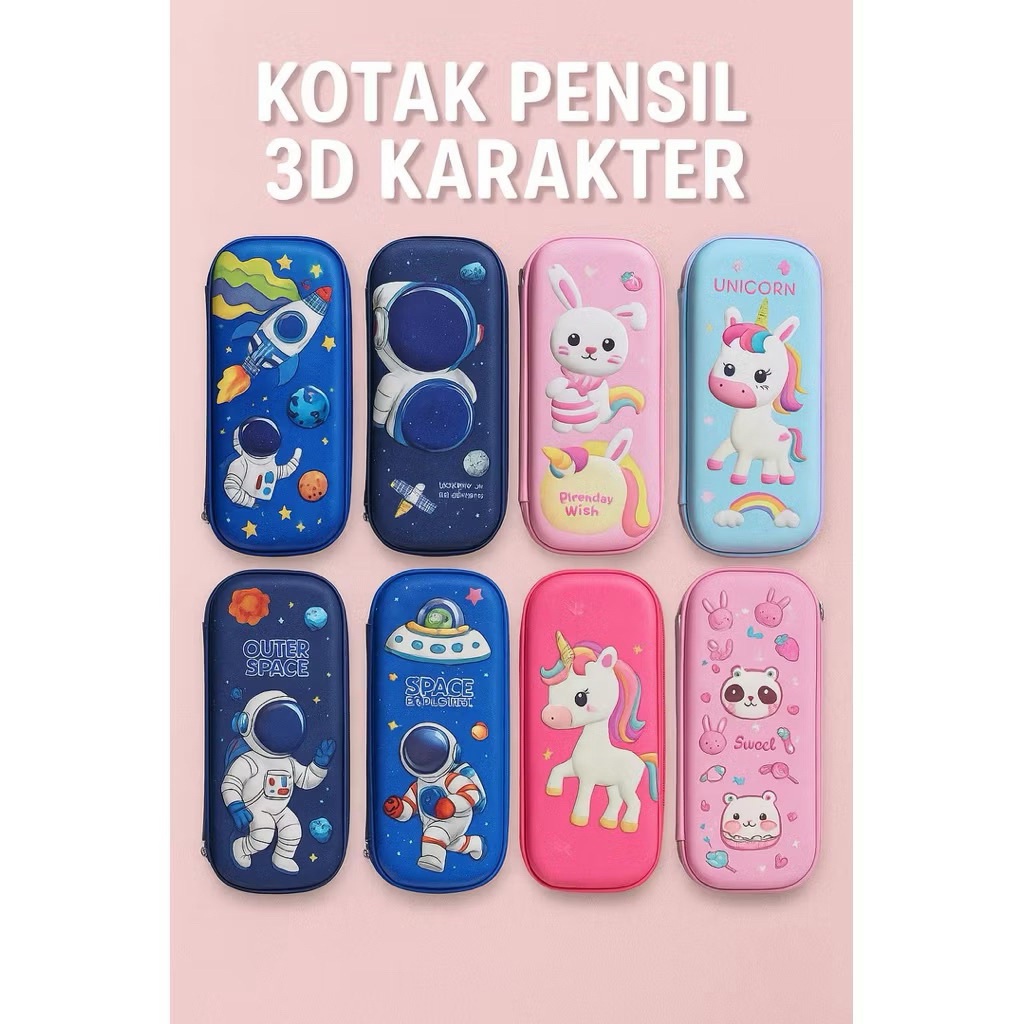 

Pencil Case Tempat/akotak Pensil 3D