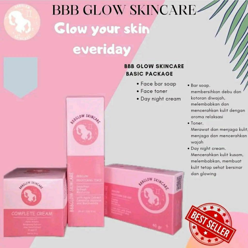 BBB Glow Skincare Paket Basic Perawatan Wajah