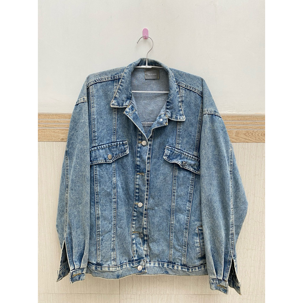 preloved denim jacket this is april