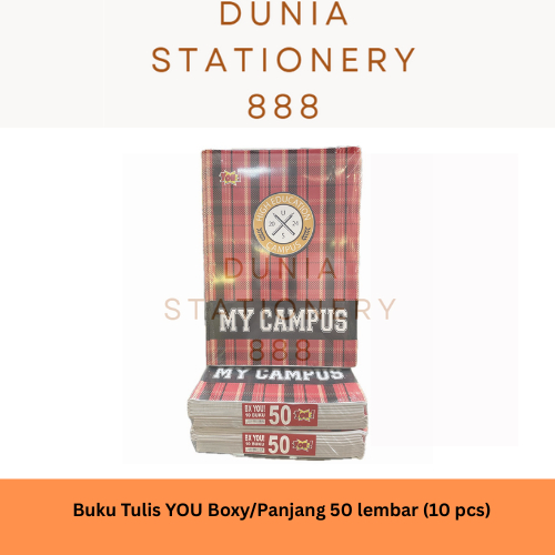 

Buku Tulis YOU Boxy / Panjang isi 50 Lembar (10 pcs)