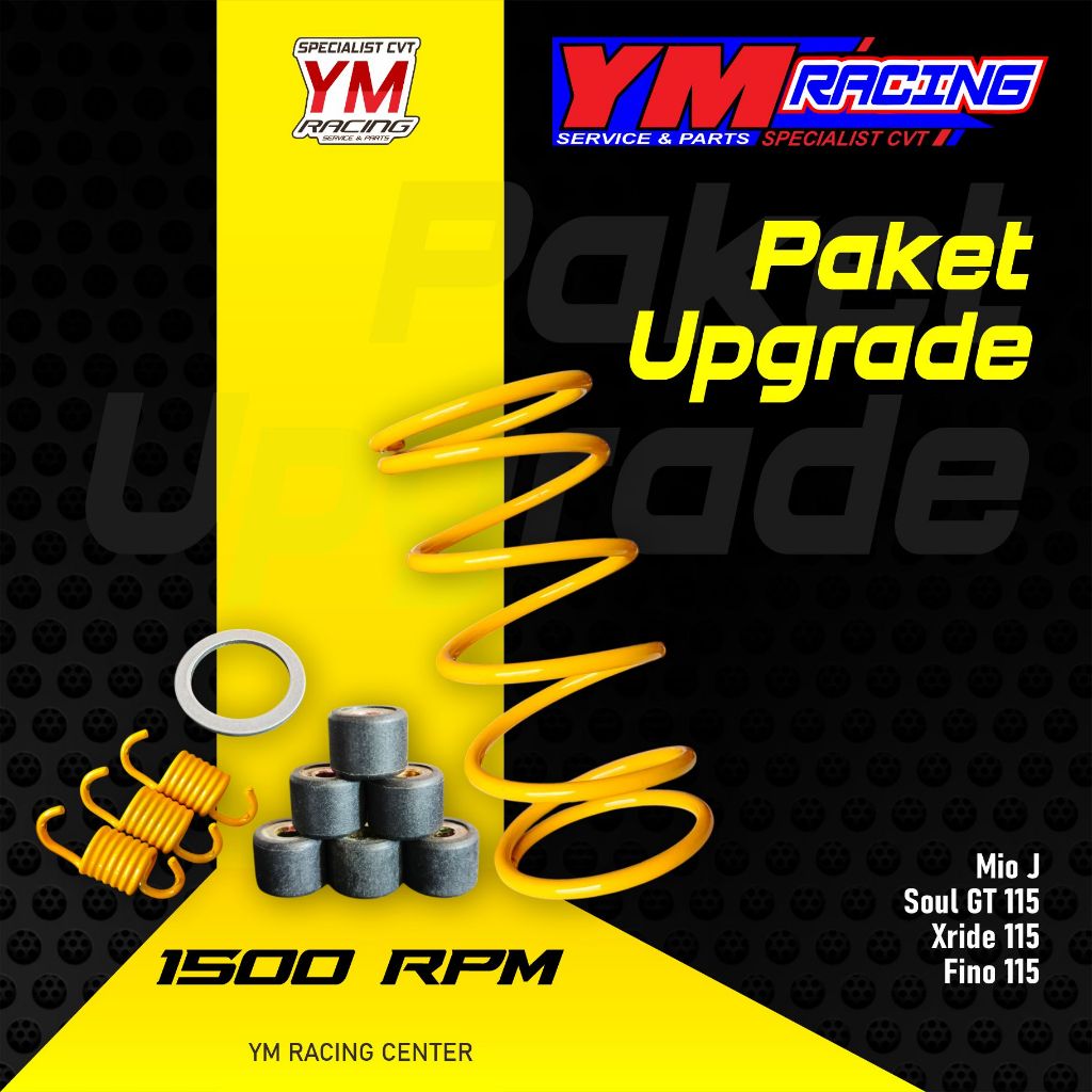 PAKETAN UPGRADE CVT 1500 RPM MIO J / paket upgrade cvt FINO INJEKSI 115 | UPGRADE CVT 1500 RPM X RID