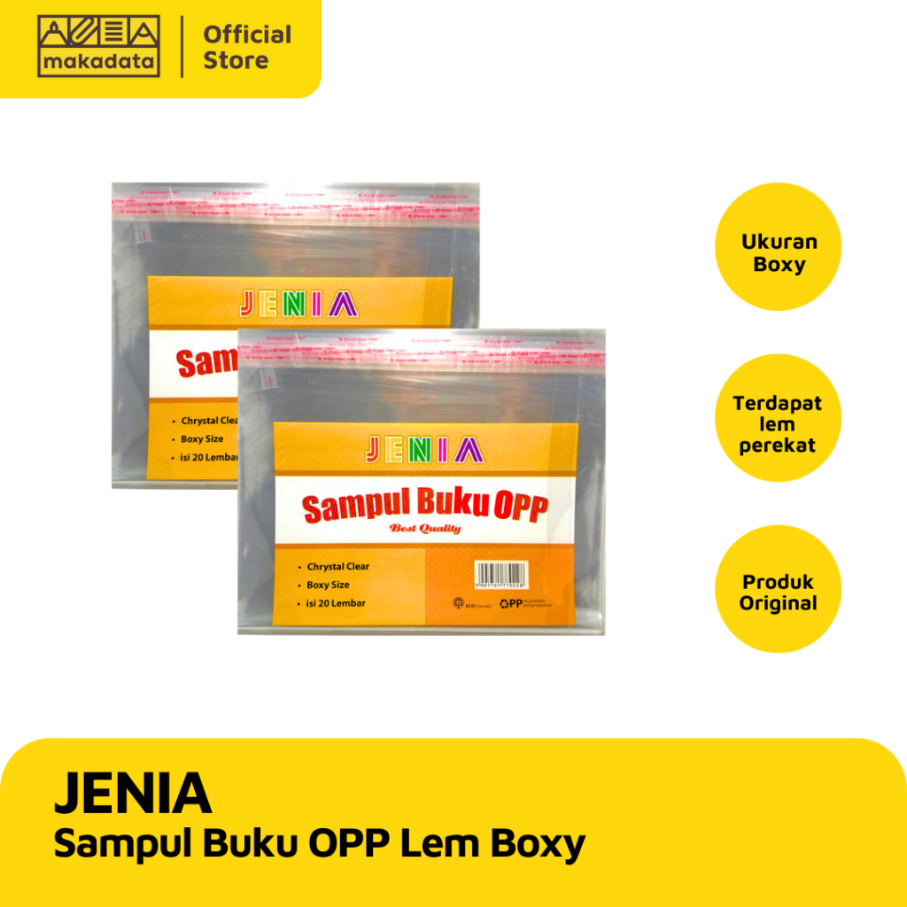 

SAMPUL PLASTIK / SAMPUL BENING JENIA OPP BOXY LEM (ISI 20 LEMBAR) MURAH