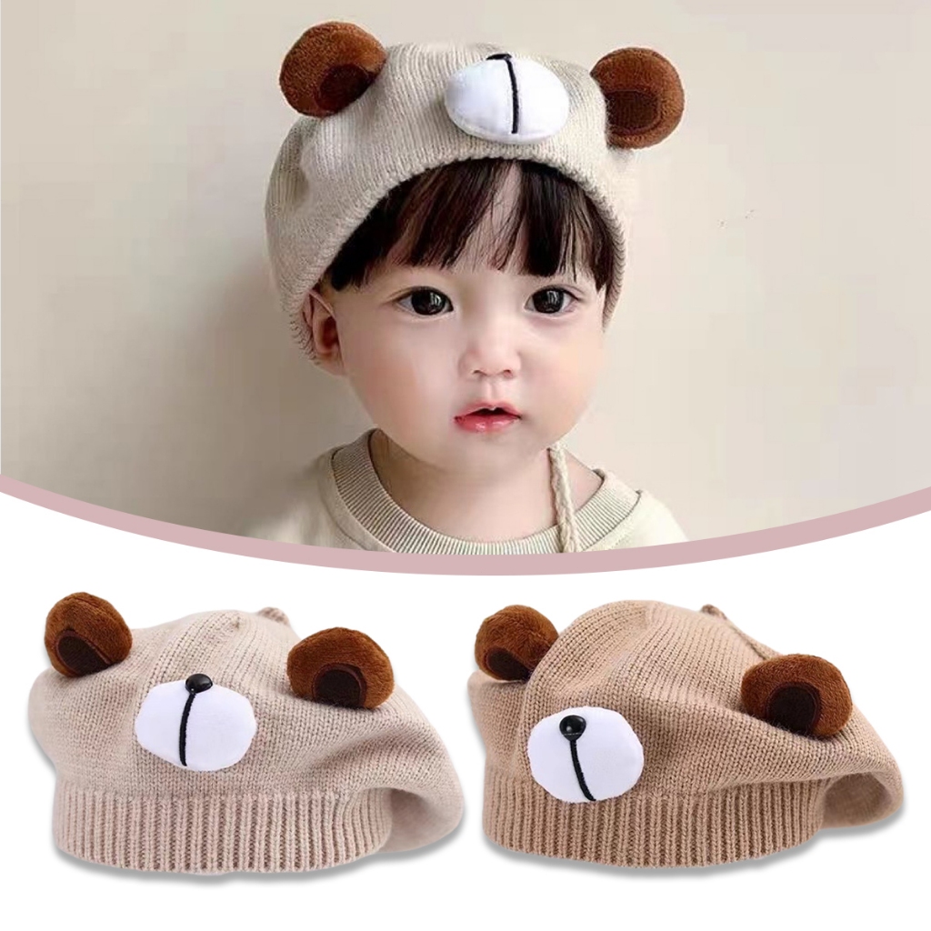 TOPI BERET Anak Lucu Topi Rajut wol tipis baret bayi lucu topi baret anak perempuan 5 Bulan - 3 Tahu