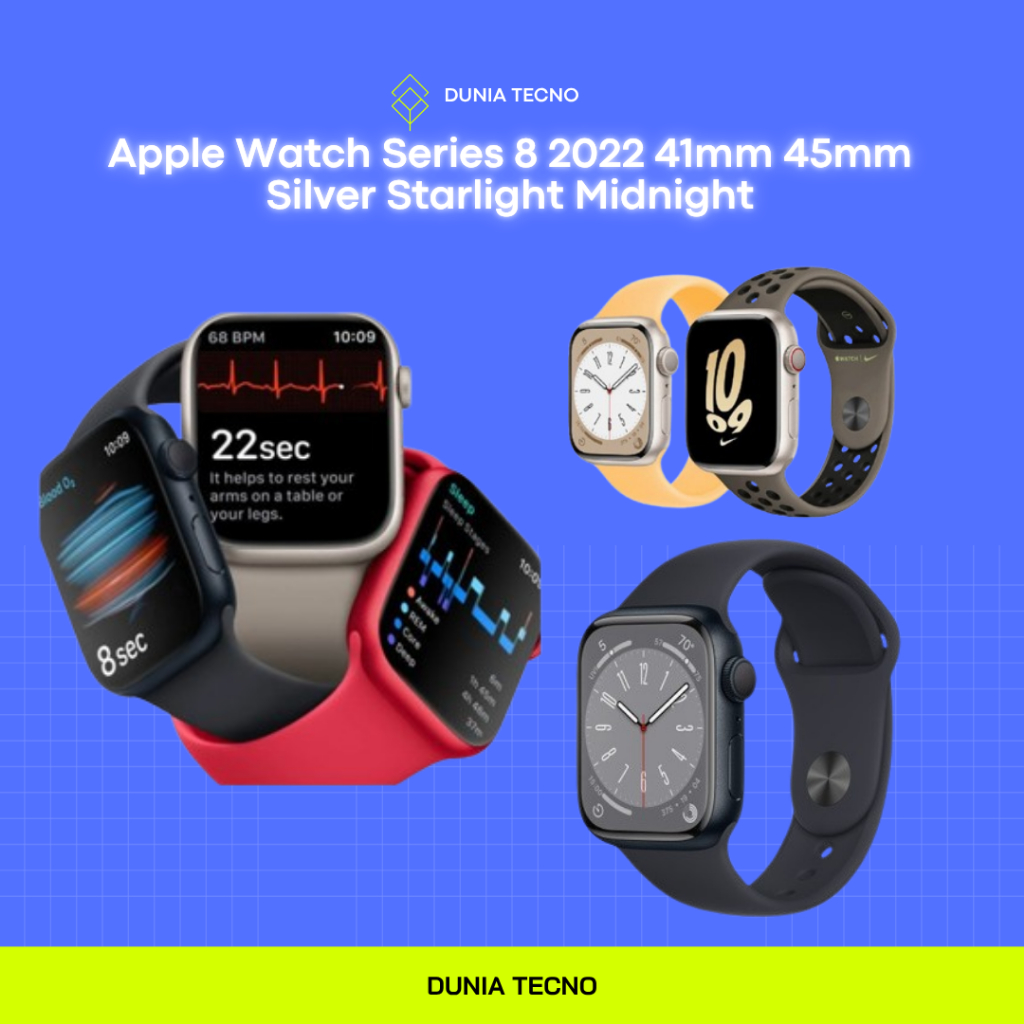 Apple Watch Series 8 2022 41mm 45mm Silver Starlight Midnight
