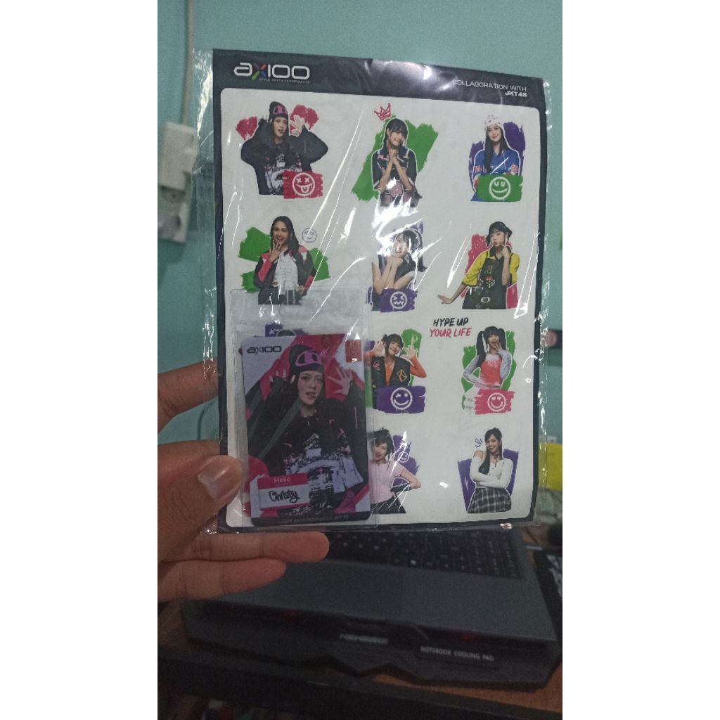 

Sticker & photocard Axioo x JKT48 Christy Special Edition