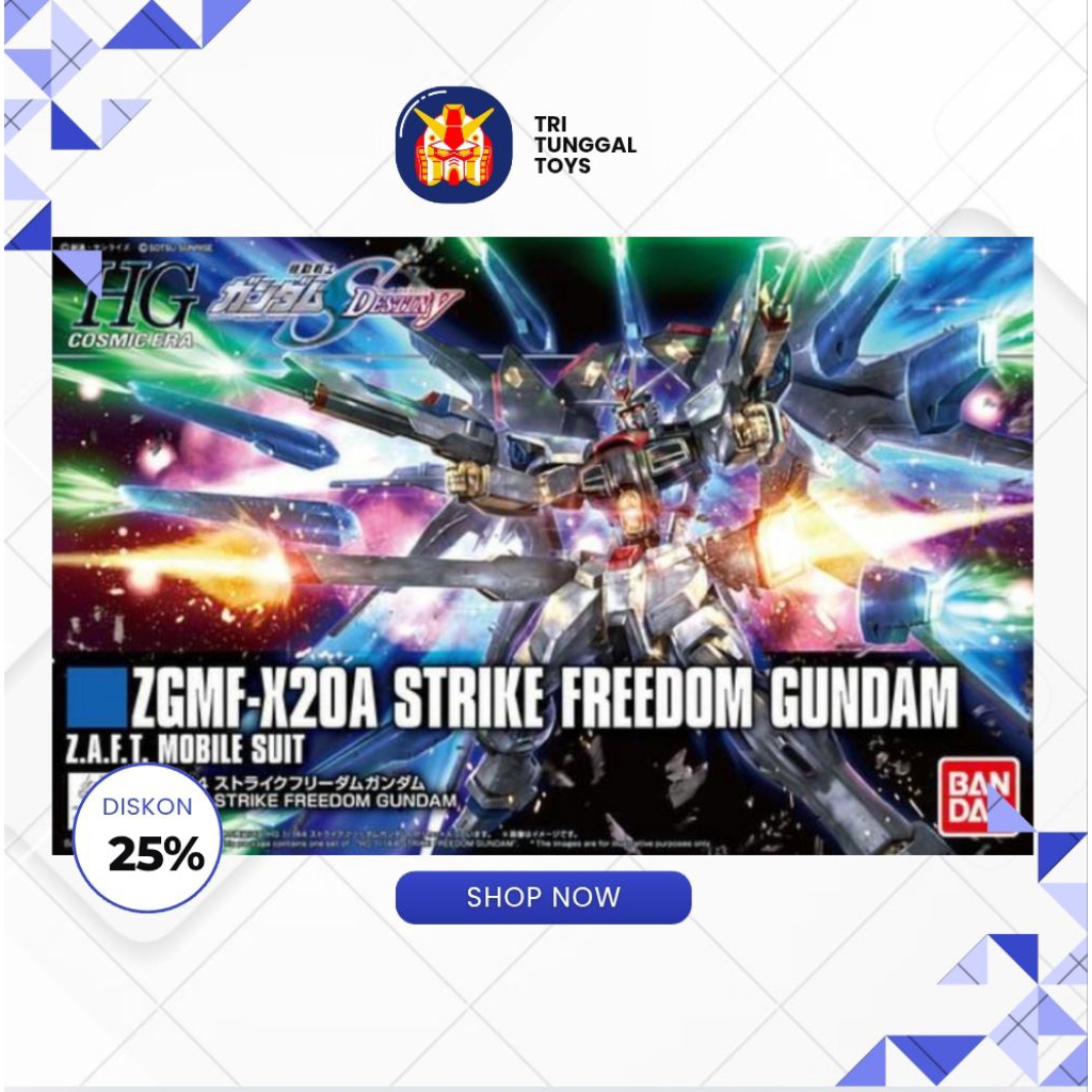 HG 1/144 Cosmic Era ZGMF-X20A Strike Freedom Gundam Revive Mobile Suit Bandai