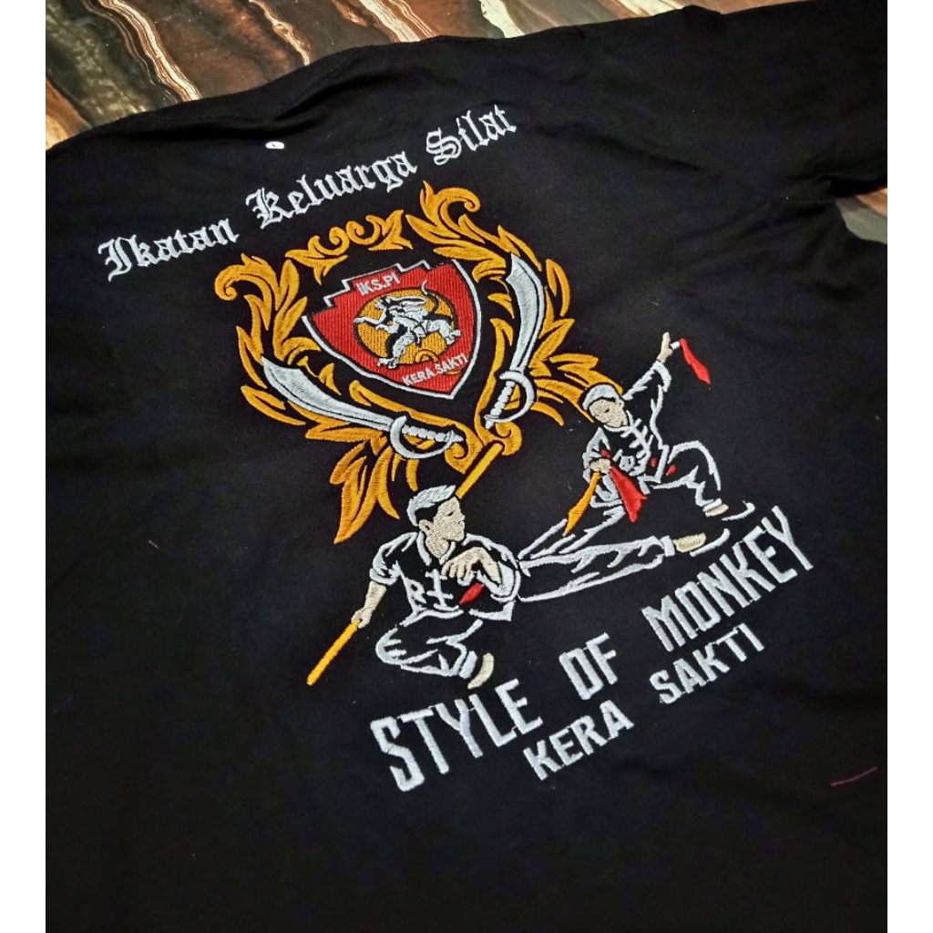 kaos iks pi kera sakti bordir