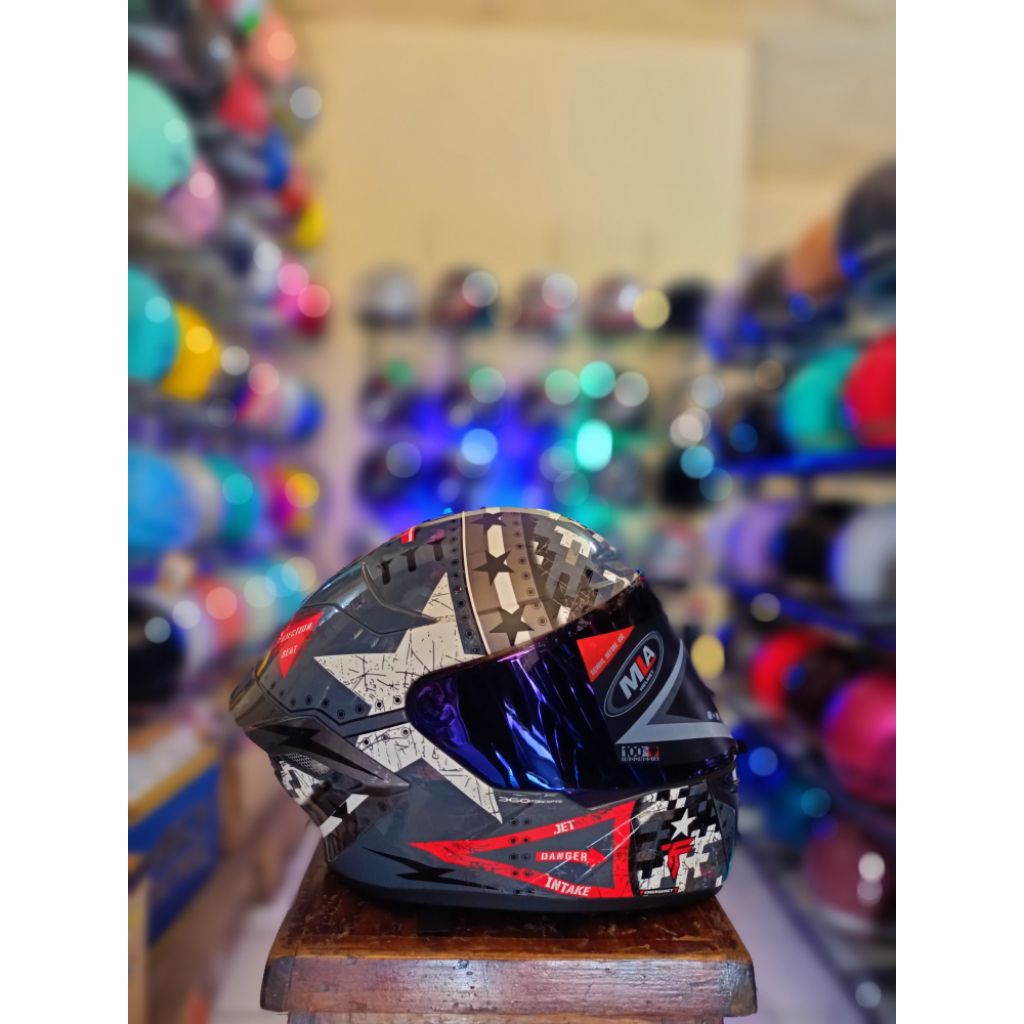 HELM FULL FACE KBR MLA MOTIF