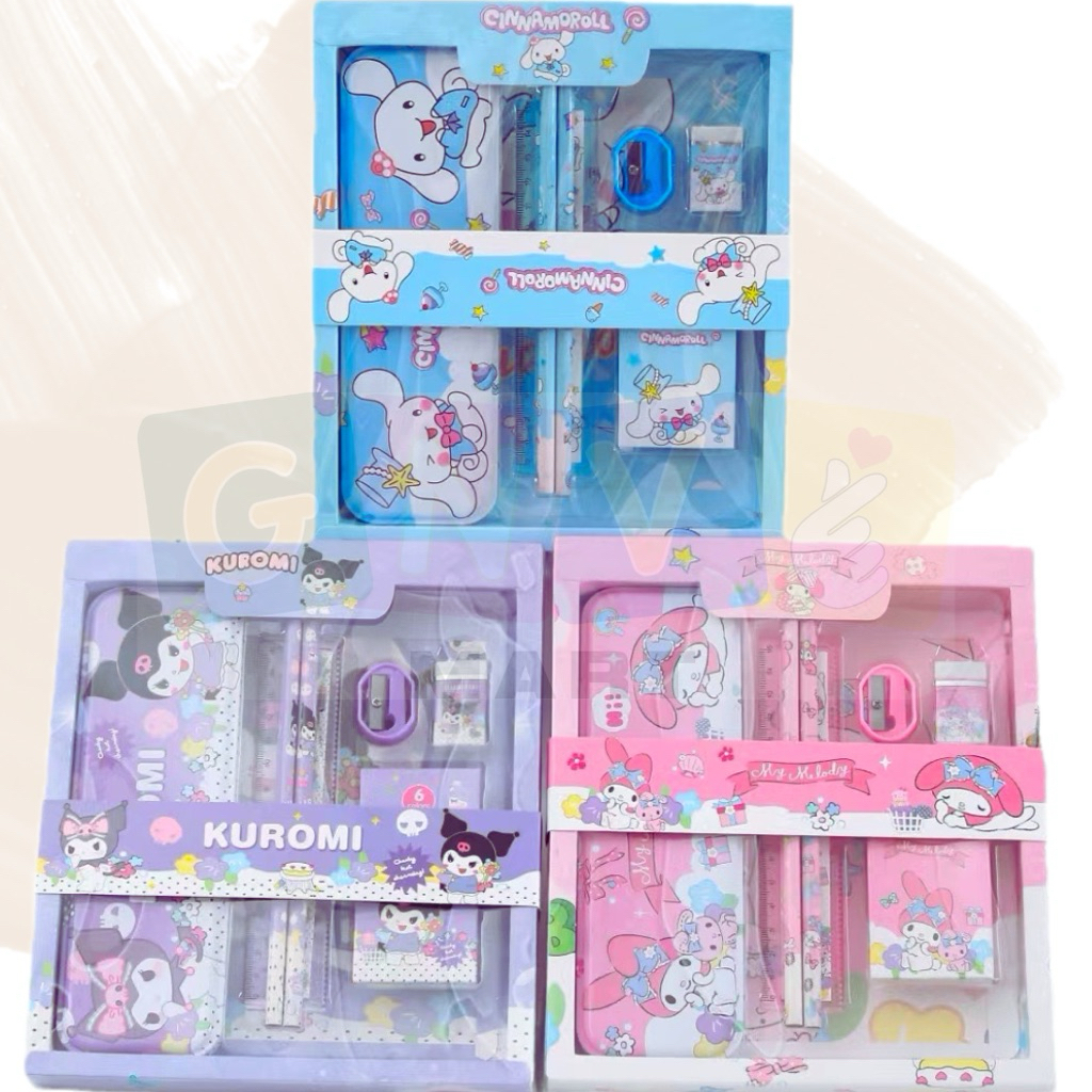 

GNV Stationery Set (Perlengkapan Alat Tulis + Crayon) Karakter Kartun & Sanrio