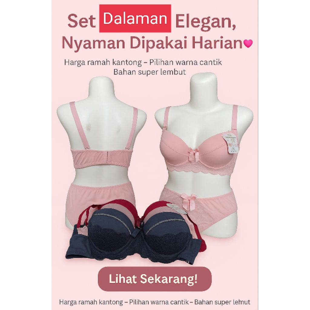 Bra set + Celana dalam wanita elegan