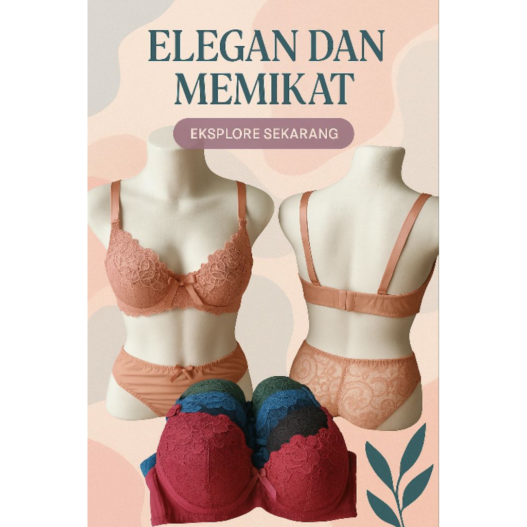 Bra dalaman wanita set bra + cd