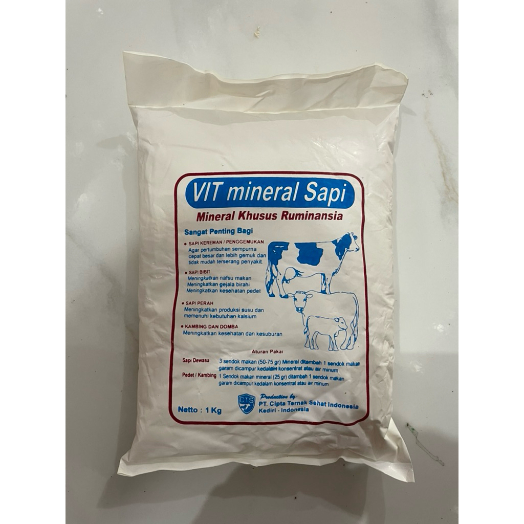 vit mineral sapi 1kg susu hewan ternak mineral khusus ruminansia susu sapi ternak