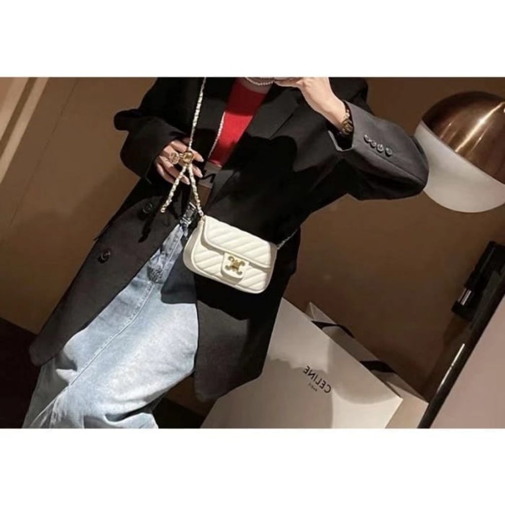 Tas slempang kulit wanita/Tas wanita simple/Tas wanita kekinian