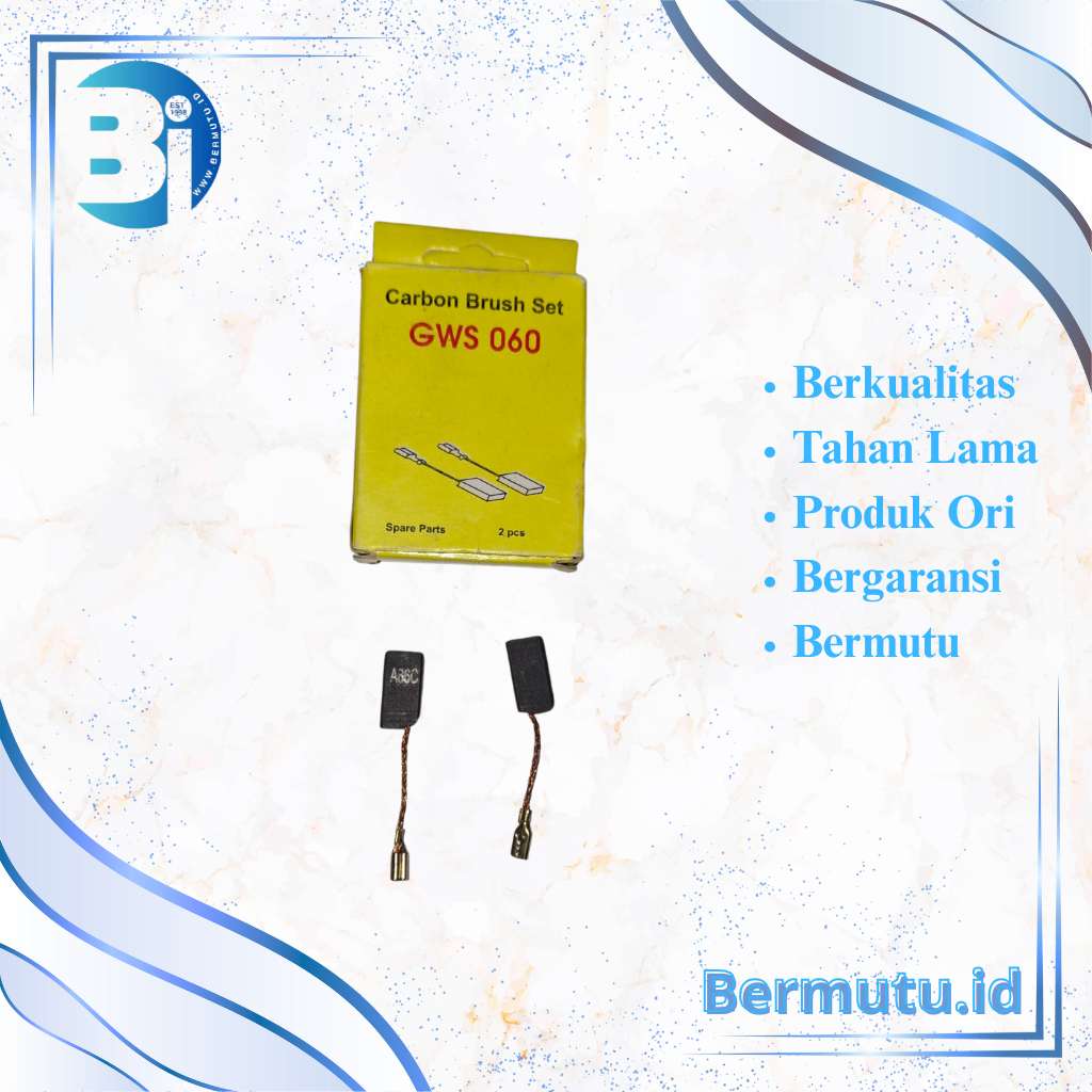 Carbon Brush Set GWS 060 – Arang Dinamo Gerinda 2 Pcs | Sparepart Motor Listrik