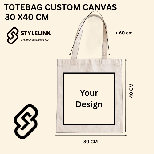 TOTE BAG SABLON CUSTOM CANVAS 6OZ