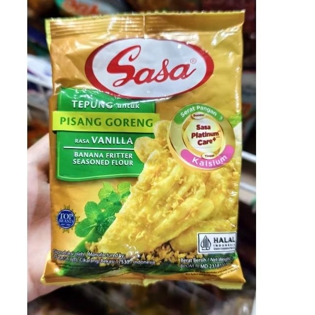 

Sasa tepung pisang goreng rasa vanila 70g