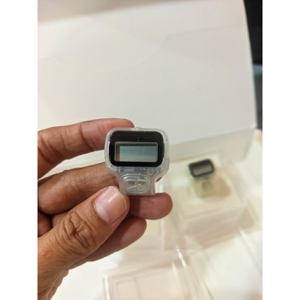 Tasbih Digital cincin LED alarm lampu kelap kelip