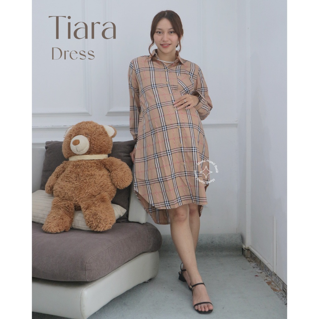 MAMAHAMIL Baju Hamil Menyusui Casual Kerja Tunik Adem Motif TIARA Dress - DRO 1000