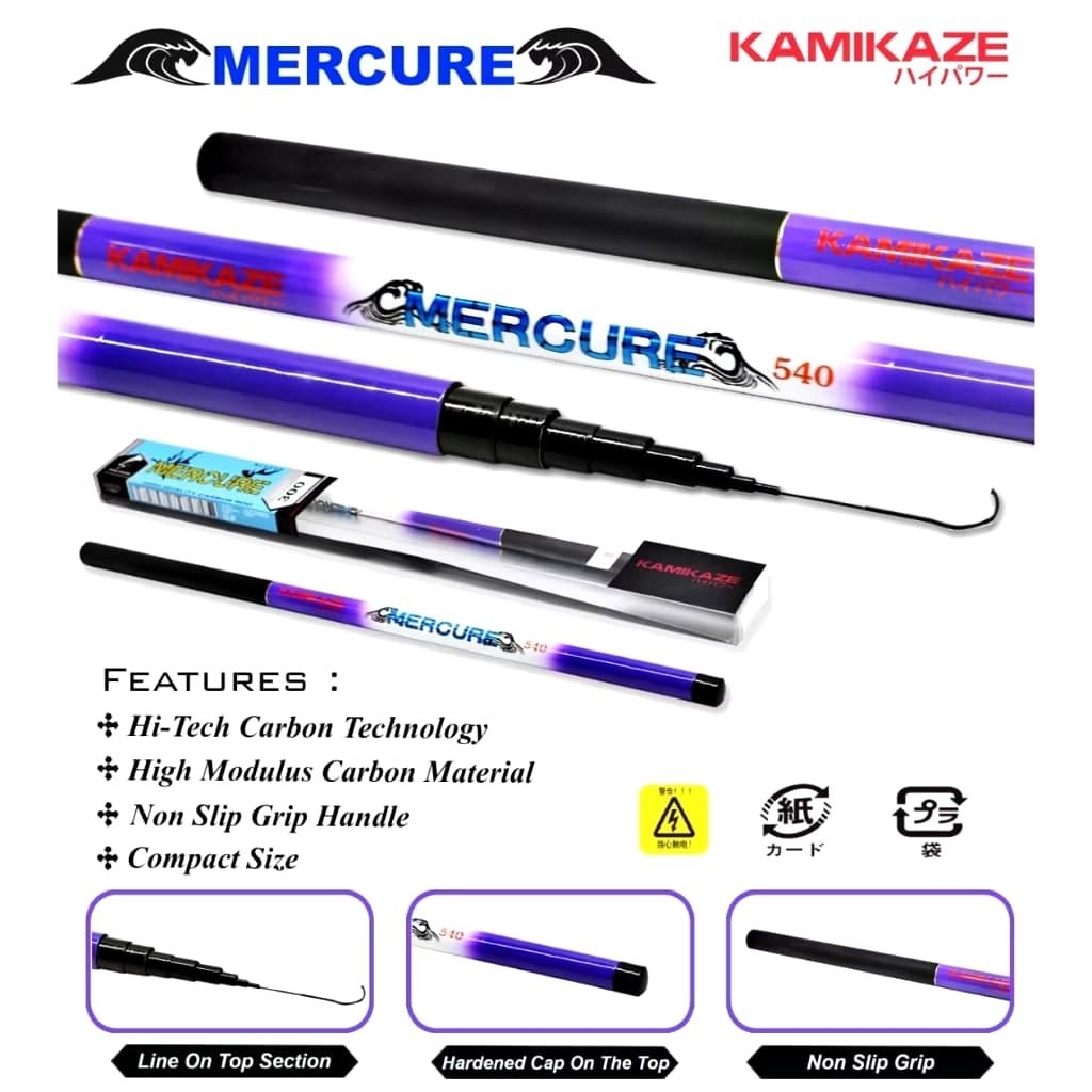 Mercure Joran Tegek Carbon KAMIKAZE MERCURE 61 cm Action Medium Heavy 300,360 Hi-Tech Carbon Technol