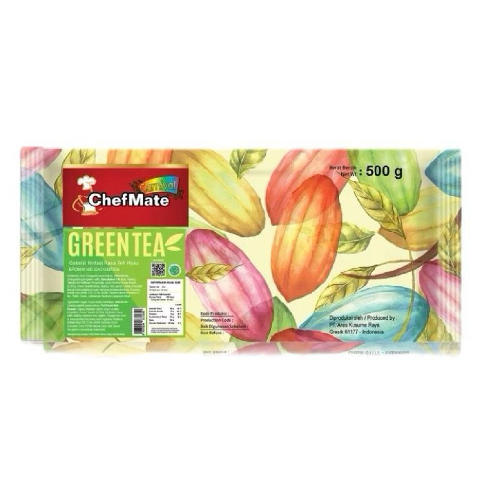 

CHEFMATE CHOCOLATE CARNIVAL RASA GREEN TEA / coklat rasa teh hijau kemasan 500gr