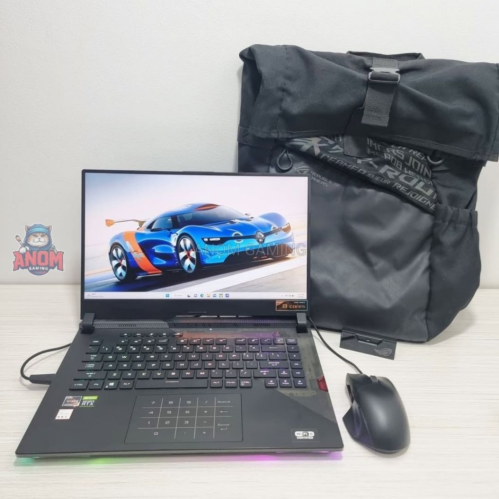 ASUS ROG STRIX SCAR 15 G533QM Ryzen 7-5800H RTX 3060 Ram 16Gb SSD 1Tb Fullset