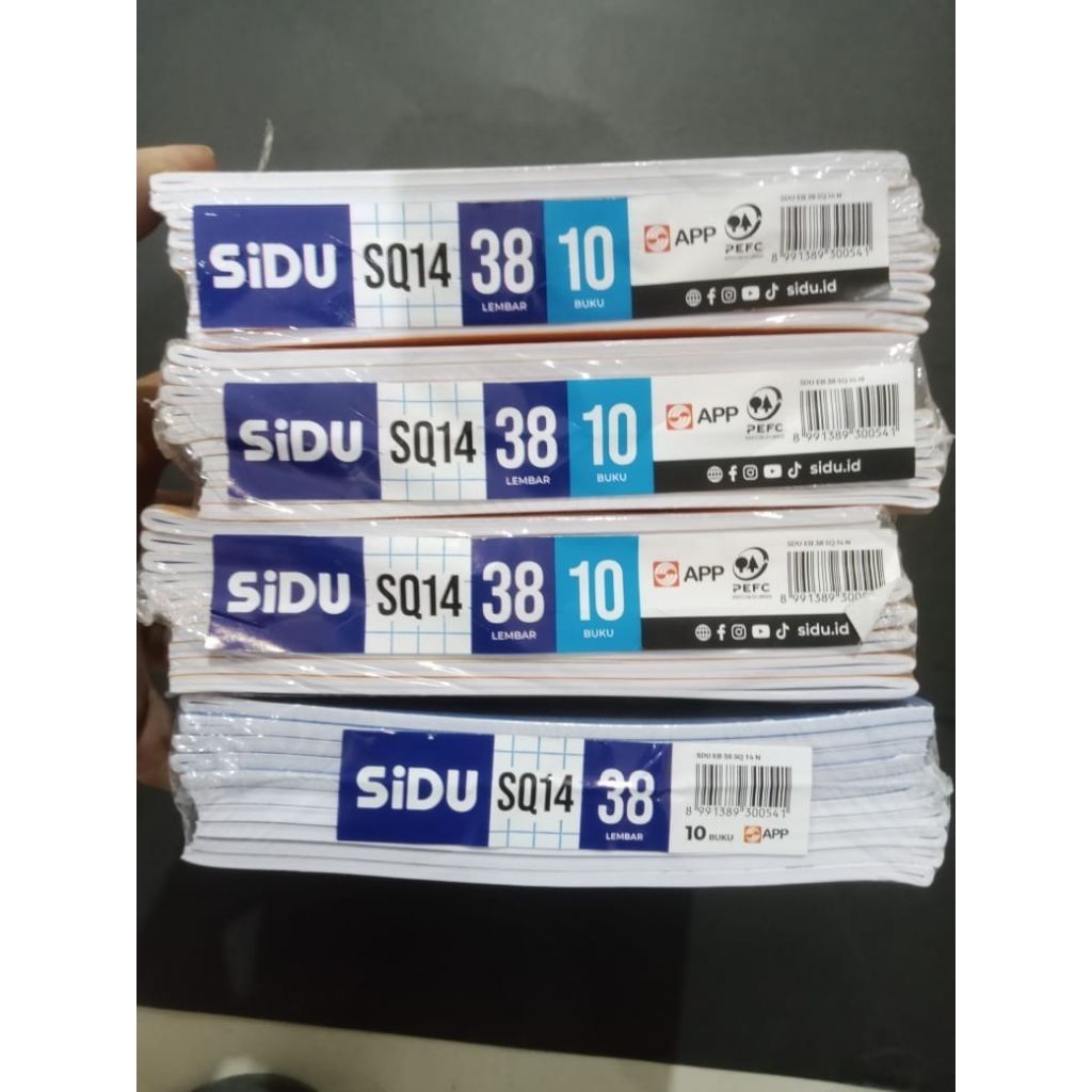 

buku tulis kotak kotak besar merek sidu isi 38 lembar