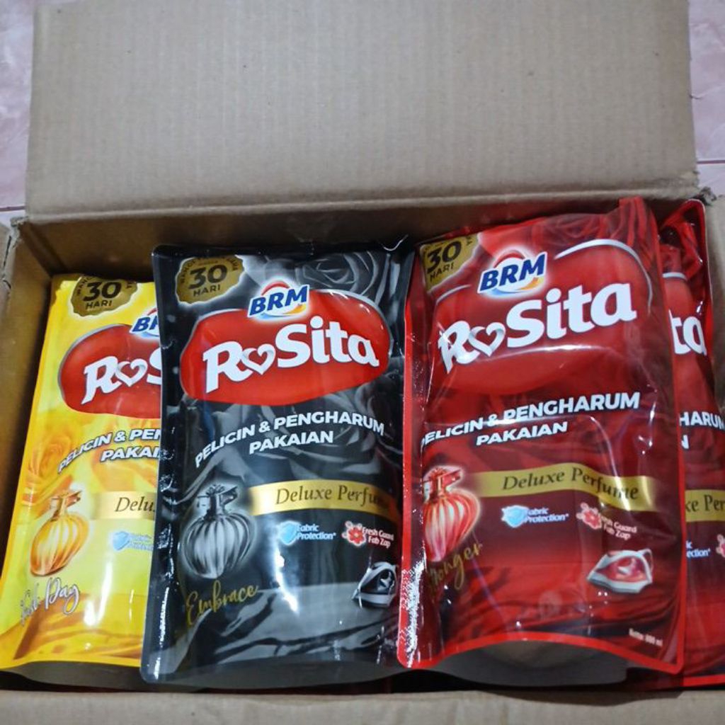 Pewangi mawar laundry BRM refill 800ml