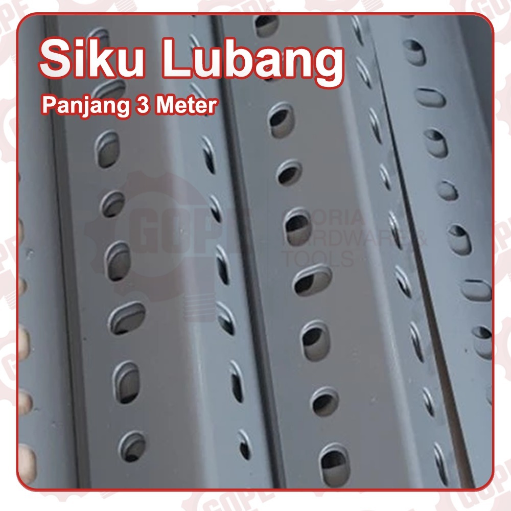 Besi Siku Lubang Tebal Siku Rak Panjang 3 Meter