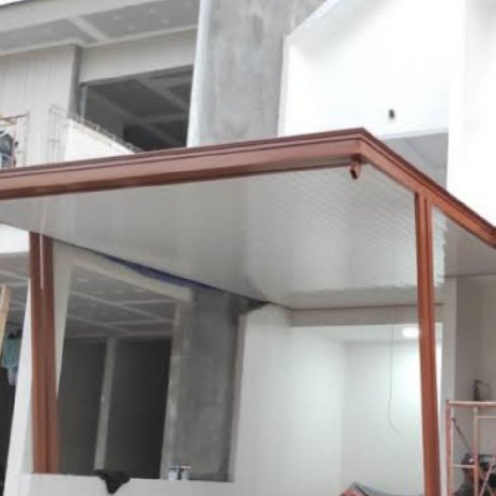 kanopi rangka besi dan plafon pvc