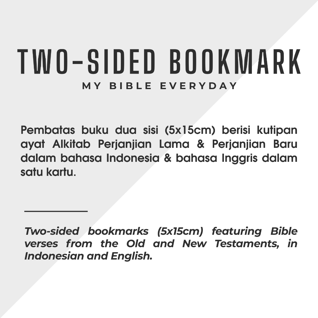 

Bookmark 8 - Cute Cat - (Pembatas Buku 2 sisi - size 5x15 cm dengan kutipan ayat Alkitab)