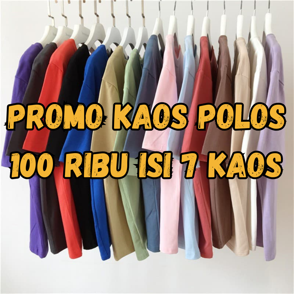 KAOS POLOS PRIA WANITA / KAOS POLOS KATUN / KAOS POLOS TEBAL
