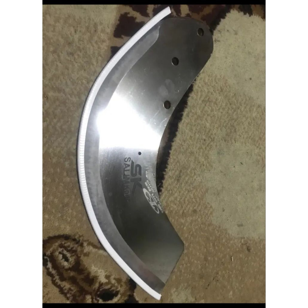 pisau gobang rajang model lumajang HSS D2 baja putih