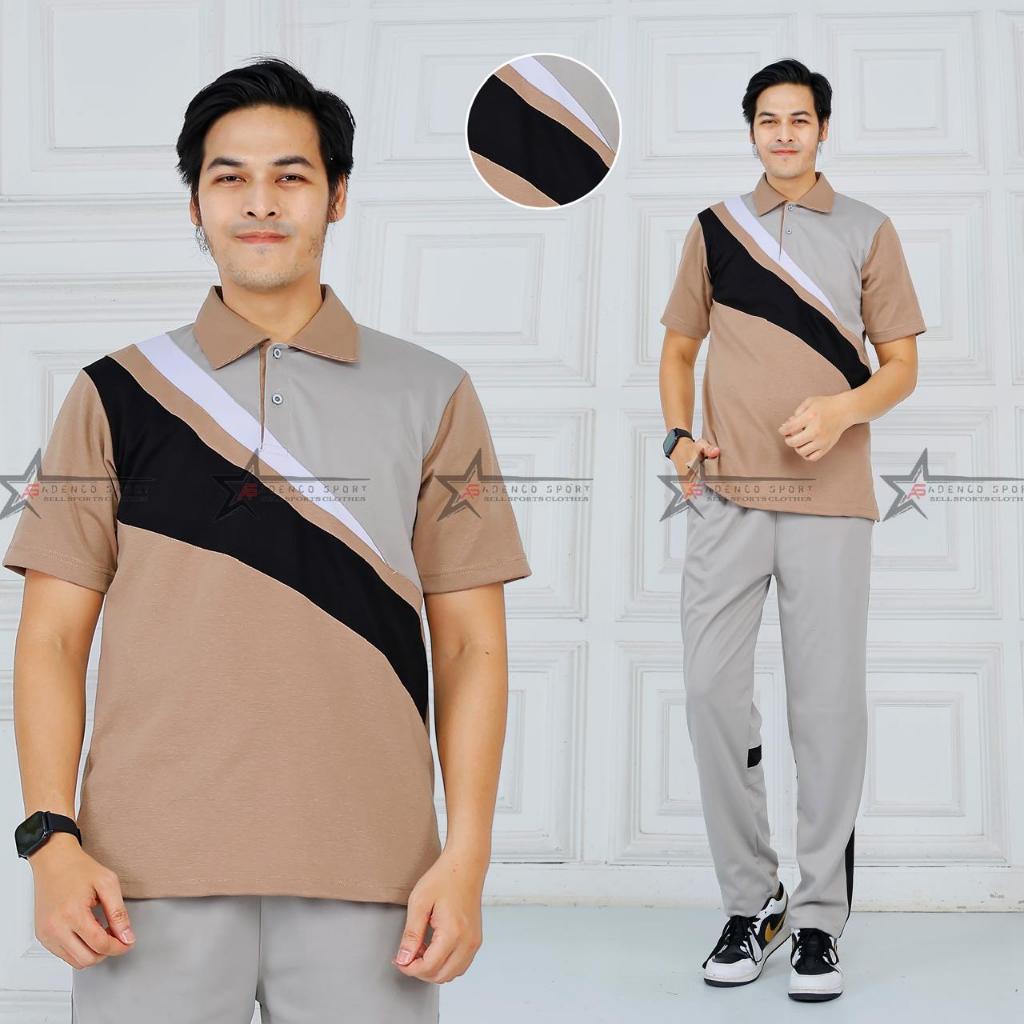 stelan Baju Olahraga Pria Set Training / Setelan Kaos Olahraga Senam Lengan Pendek pria / Seragam Ol