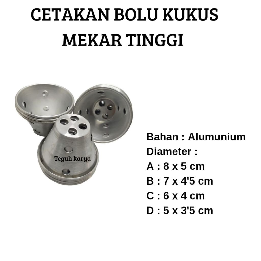 Cetakan Bolu Kukus Tinggi / Cetakan Mufin Tinggi / Cetakan kue bolu Mekar