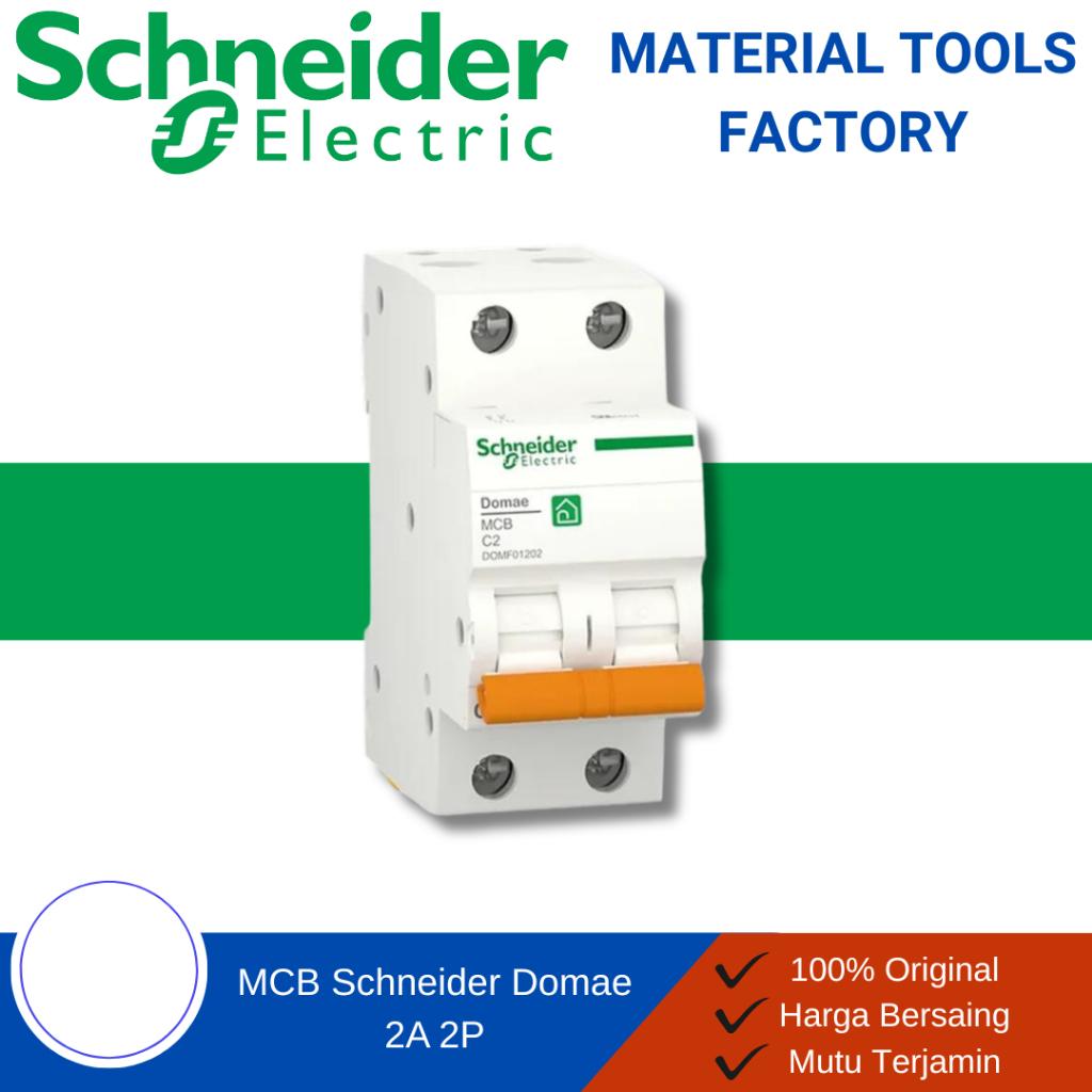 MCB - MCB Schneider - MCB 2 Phase - MCB Schneider 2 Phase Domae 2A