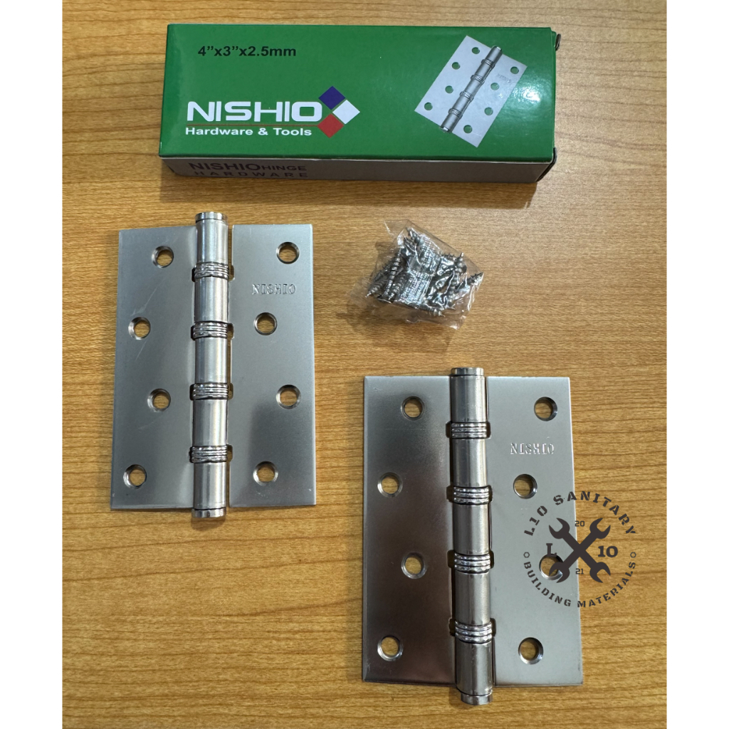 * Engsel Jendela NISHIO 4" SN / Engsel Pintu 4 Lubang NISHIO AXL Silver MURAH