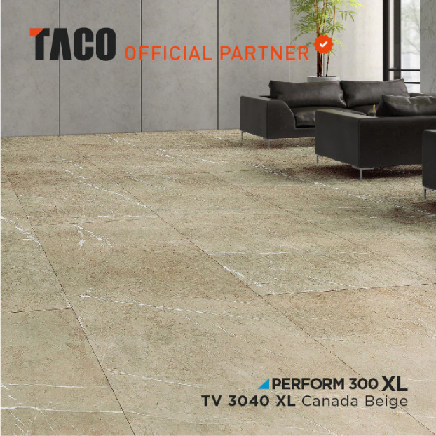 TACO Lantai Vinyl XL 3mm | TACO Vinyl Perform 300 XL | Vinyl Tebal 3 mm Wood Stone Pattern